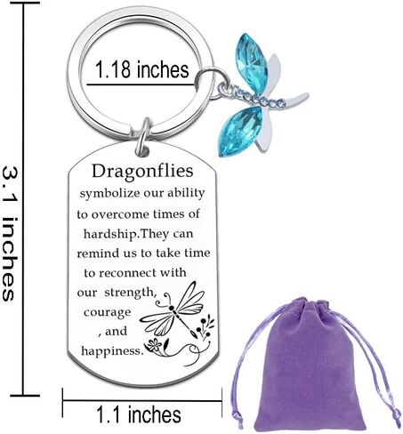 Sjcmbxxs Dragonfly Gifts for Women Dragonflys Keychain inspirational Key Chains Encouragement Meaningful Gifts For Girls Woman Dragonfly Lovers Jewelry charms For Birthday Christmas Stocking Stuffers in Kuwait