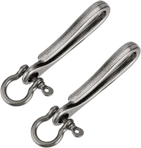PH PandaHall Fish Hook Keychain, Alloy Key Ring Solid U Shape Key Hook Pocket Clip with Key Shackle for Keys Men Wallet Chain in Saudi Arabia