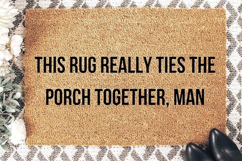 This Rug Really Ties The Porch Together, Man,Lebowski Rug, The Big Lebowski, Housewarming Gift, Funny Doormat Door mat Interesting Door Mat 16x24 inch in Saudi Arabia