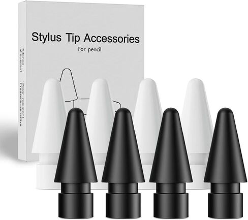 Love Mei Pencil Pencil Tips for Apple Pencil Pro ، ونصائح قلم رصاص تناسب Apple 2nd 1st Gen USB-C ، و Logitech Crayon Digital Pencil ، ونصائح قلم قلم رصاص الإبرة مع Case ، و iPad Procs Sets 5Pack in Kuwait