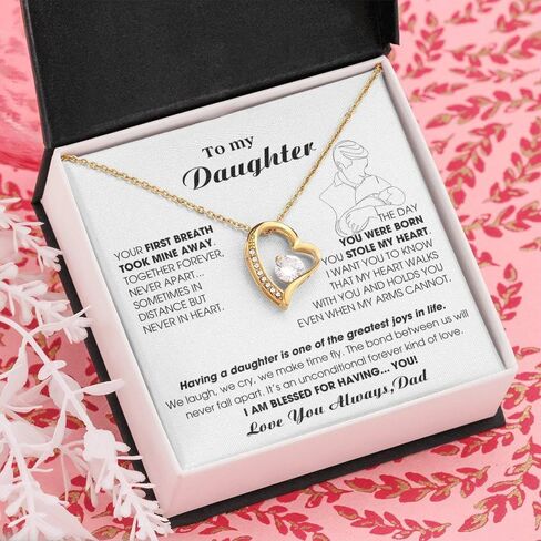 Momavo Jewelry Daughter Gift From Dad, Father Daughter Gift, Dad to Daughter Gift, To My Daughter, BLESSED FOR HAVING YOU in Saudi Arabia