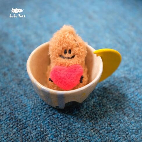 سلسلة مفاتيح juju Pati Mini Peanut Plush مع قلب، هدية لطيفة للزوجين للذكرى السنوية، أحبك هدية له أو لها، حقيبة حب صغيرة ساحرة للمحفظة أو حقيبة الظهر × خطة متقلبة in Saudi Arabia