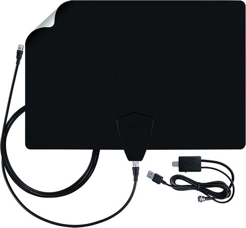 Antennas Direct ClearStream Eclipse Amplified UHF Indoor TV Antenna, Reversible, 50+ Mile Range – w/ 12 ft. Cable, Jolt Switch USB Amplifier in Saudi Arabia