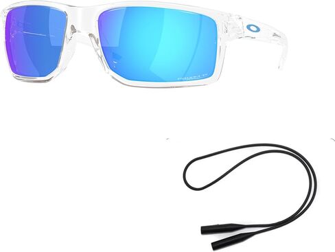 مجموعة النظارات الشمسية Oakley OO9470: OO 9470 GIBSTON XL 947005 شفاف/Prizm Sapphire مستقطب من البولي كربونات ومقود سيليكون عالمي مضاد للانزلاق in Kuwait