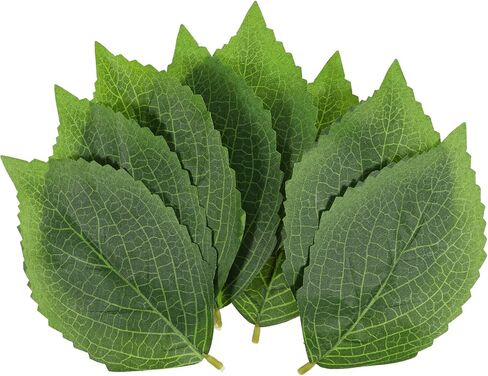 SynHHergyx 30 Pcs Artificial Green Leaves Hydrangea 6.3"x3.9" Faux Leaves, Bulk Greenery Fake Hydrangea Leave Fake Leave for Crafts Wedding Bouquets Wreaths Decor in Saudi Arabia