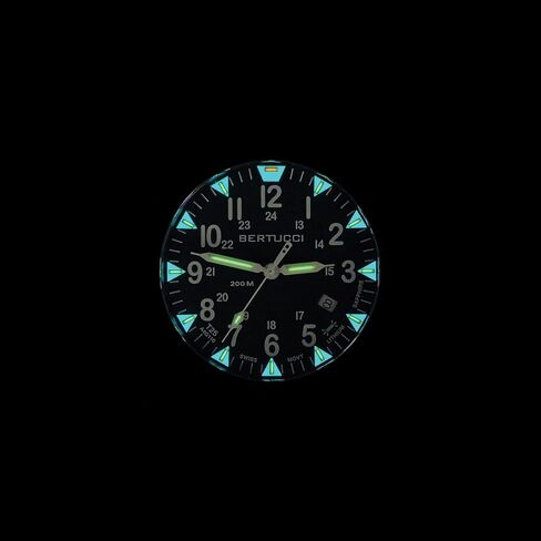 ساعة BERTUCCI® 44 ملم من التيتانيوم - A-4TS Super Yankee Illuminated™ - مينا أسود، حزام نايلون برتقالي عالمي/NASA - 13484 in Saudi Arabia