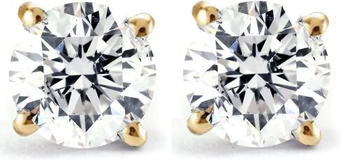 Pompeii 1/4 Ct TDW Genuine Diamond Studs Available in 14k White or Yellow Gold in Saudi Arabia