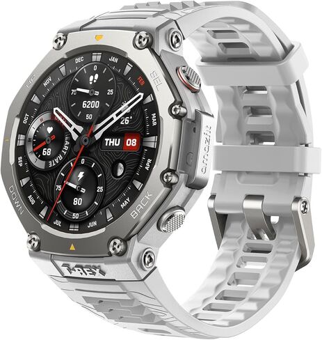 Amazfit T-Rex 3 Rugged/Military Smart Watch 48mm, GPS (with Privacy), Offline Maps, 328 Ft Water-Resistant, 170 Sport Modes, AI, Voice Control, Black (Renewed) (Renewed) in Saudi Arabia
