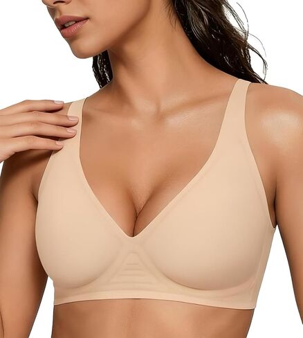 2026 Women Seamless Wireless Push Up Bras Deep V No Underwire Supportive Everyday Bra Full Coverage Plunge Bralettes in Saudi Arabia