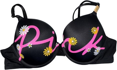 Victoria's Secret Pink Wear Everywhere Smooth Push Up Bra Color Black New in Saudi Arabia