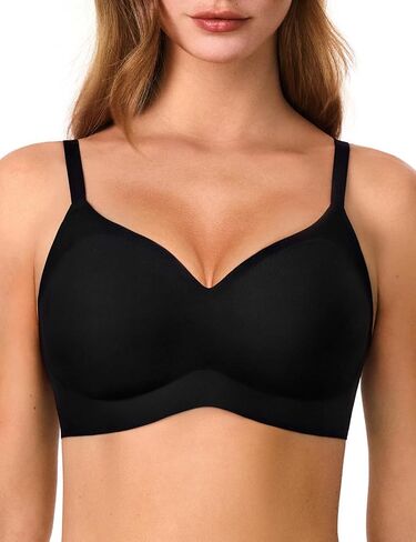 Bras for Women, No Underwire Full Coverage V Plunge Bra Wireless Seamless Comfort Bralette T-Shirts Everyday Bras in Saudi Arabia