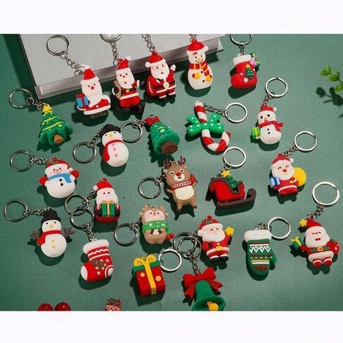 Cute Cartoon Christmas Keychains for Women Men Cute 3D Keychain Car Keychain Key Chain Holder Christmas Gifts Random Style in Saudi Arabia