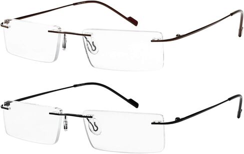 نظارات القراءة Success Eyewear زوجان من القراء بدون إطار خفيف الوزن للغاية للرجال والنساء in Kuwait