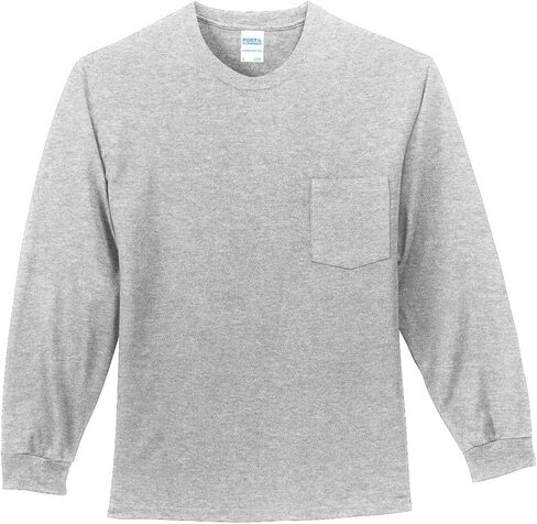 Port & Company Tall Long Sleeve Essential Pocket Tee. PC61LSPT in Saudi Arabia