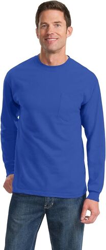 Port & Company Tall Long Sleeve Essential Pocket Tee. PC61LSPT in Saudi Arabia