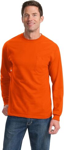 Port & Company Tall Long Sleeve Essential Pocket Tee. PC61LSPT in Saudi Arabia