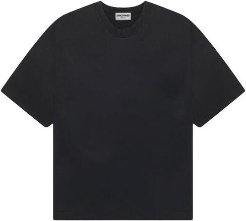 SANCTIONED BLANKS Men's Casual Oversized Heavyweight Drop Shoulder Garment Dye T-Shirt Tee Short Sleeve in Kuwait