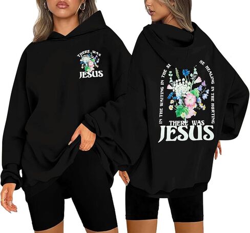 MNLYBABY Christian Hoodie Women Jesus Religious Faith Sweatshirt God Bible Verse Shirt Inspirational Pullover Tops in Saudi Arabia