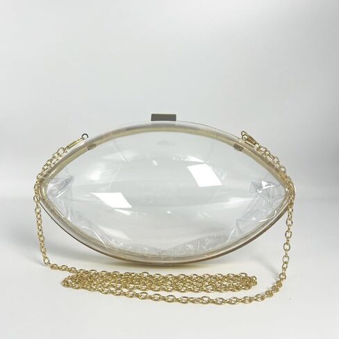 DiafebWanghh Clear Football Purse Football Shaped Crossbody Bag Acrylic Clutch Purse in Saudi Arabia