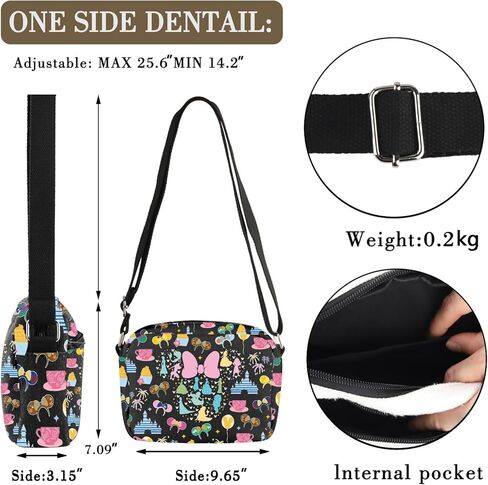MBMSO Princess Crossbody Bag Princess Character Gifts for Princess Group Fans Fairy Tales Princess Merch Princess Party Purse in Saudi Arabia