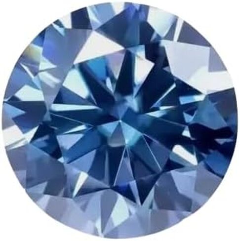 أزرق ملكي طبيعي معتمد 9.50 ملم ألماس 3.20 قيراط شكل دائري قطع ممتاز VVS1 D حجم الصف 9.50x9.50x7.00 ملم in Saudi Arabia