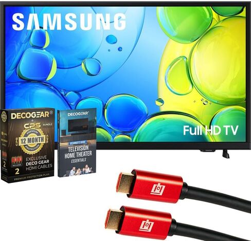 Samsung UN40F6000FFXZA 40 بوصة كاملة HD F6000F 4K TV Smart TV (2025) HDR ، حزمة أمان نوكس مع حزمة حماية محسنة لمدة عام واحد و Deco Gear 6ft 4K HDMI 2.0 كابل in Saudi Arabia