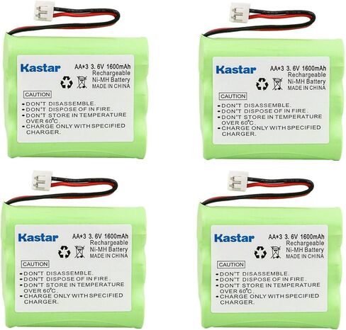 Kastar 4-Pack Battery Replacement for S60525, 5805, 5854, 5864, 5872, 5874, 5876, 5877, 5879, Southwestern Bell S60525, Classic Princess MA300, MA303, MA350, MA351, MA352, MA354, MA354, MA356 in Kuwait