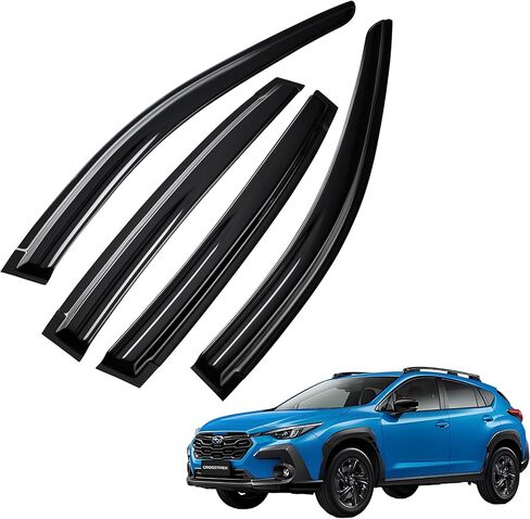 Tape on Wind Noise Reduction Rain Guards for 2019-2023 Toyota Corolla Sedan, 4-Piece Side Window Visors, UV Resistant & Weatherproof, No Drill Installation in Kuwait