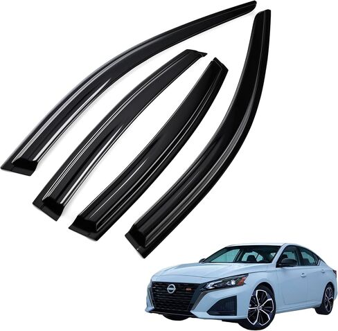 Tape on Wind Noise Reduction Rain Guards for 2019-2023 Toyota Corolla Sedan, 4-Piece Side Window Visors, UV Resistant & Weatherproof, No Drill Installation in Saudi Arabia