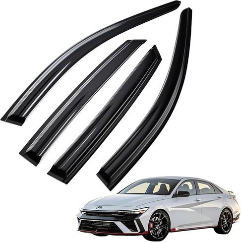 Tape on Wind Noise Reduction Rain Guards for 2019-2023 Toyota Corolla Sedan, 4-Piece Side Window Visors, UV Resistant & Weatherproof, No Drill Installation in Saudi Arabia
