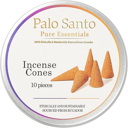 Palo Santo Cones – 100% Natural & Organic Sacred Wood Incense in Tin Can for Smudging, Meditation, Energy Cleansing, Aromatherapy & Spiritual Rituals in Saudi Arabia