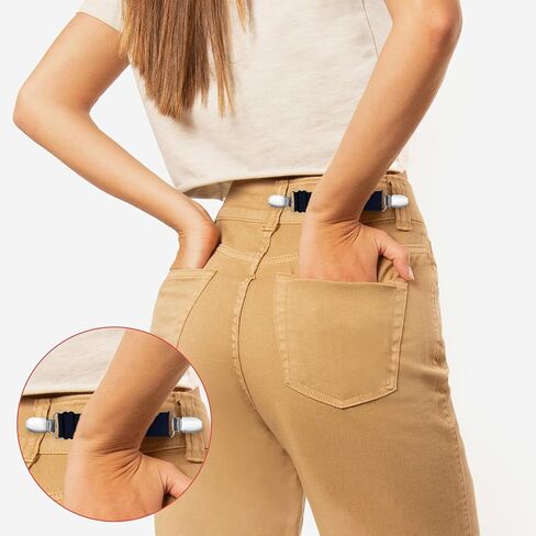 6 PCS Waist Cinch Clips for Women, Adjustable Waist Tightener Clip for Pants Shirt Dress Clothing to Tighten, Elastic Cincher Clip Belt for Tightening Clothes in Saudi Arabia