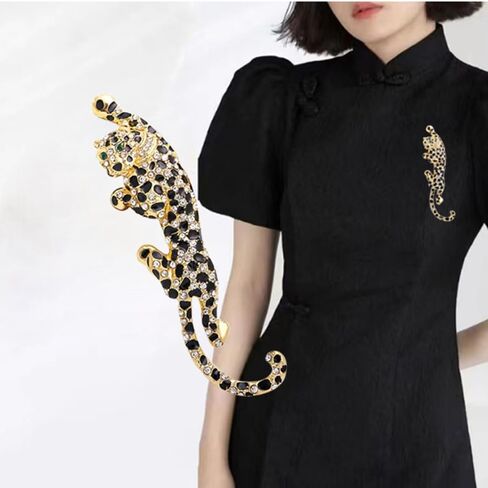 Vintage Gold Leopard ，Punk Animal Brooch Pin，Suit Stud, Shirt Studsfor women for men，Dainty Christmas Wedding Birthday Holiday Jewelry Unisex Clothing Accessories in Saudi Arabia