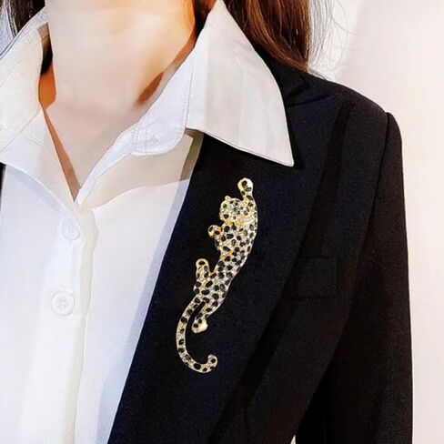 Vintage Gold Leopard ，Punk Animal Brooch Pin，Suit Stud, Shirt Studsfor women for men，Dainty Christmas Wedding Birthday Holiday Jewelry Unisex Clothing Accessories in Saudi Arabia