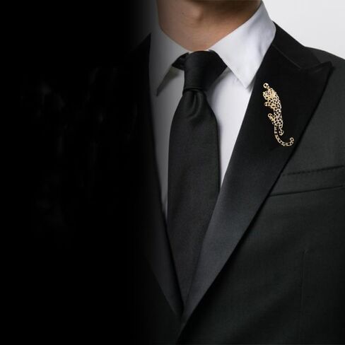 Vintage Gold Leopard ，Punk Animal Brooch Pin，Suit Stud, Shirt Studsfor women for men，Dainty Christmas Wedding Birthday Holiday Jewelry Unisex Clothing Accessories in Saudi Arabia