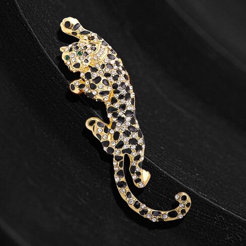 Vintage Gold Leopard ，Punk Animal Brooch Pin，Suit Stud, Shirt Studsfor women for men，Dainty Christmas Wedding Birthday Holiday Jewelry Unisex Clothing Accessories in Saudi Arabia