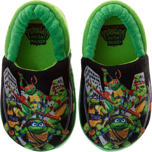 شباشب Josmo Kids Boys TMNT دافئة وناعمة وخفيفة الوزن - سلاحف النينجا المتحولة ليوناردو دوناتيلو رافائيل مايكل أنجلو أحذية منزلية (الأطفال الصغار - الأطفال الصغار) in Saudi Arabia