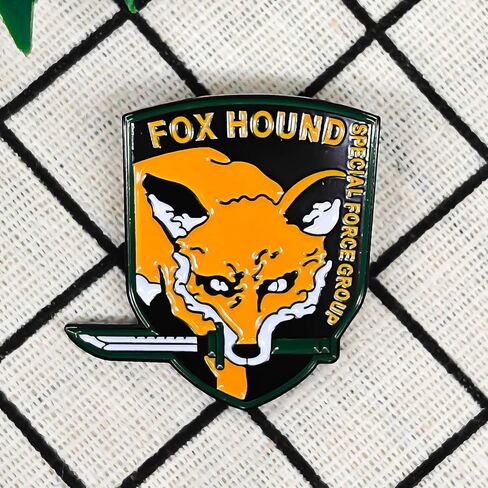 FoxHound Special Forces Enamel Pin - Cooperation Series - Enamel Lapel Pin - Plated Badge for Clothing, Bags, and Lanyards in Saudi Arabia