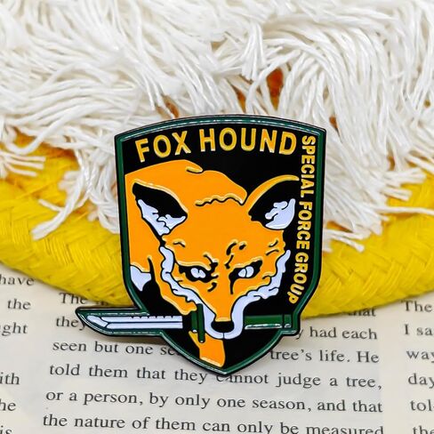 FoxHound Special Forces Enamel Pin - Cooperation Series - Enamel Lapel Pin - Plated Badge for Clothing, Bags, and Lanyards in Saudi Arabia