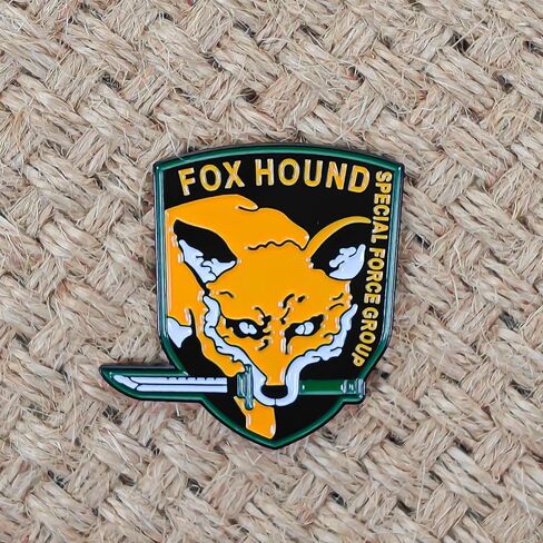 FoxHound Special Forces Enamel Pin - Cooperation Series - Enamel Lapel Pin - Plated Badge for Clothing, Bags, and Lanyards in Saudi Arabia