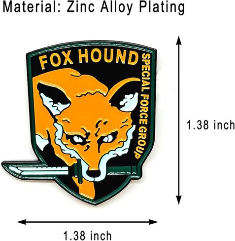 FoxHound Special Forces Enamel Pin - Cooperation Series - Enamel Lapel Pin - Plated Badge for Clothing, Bags, and Lanyards in Saudi Arabia