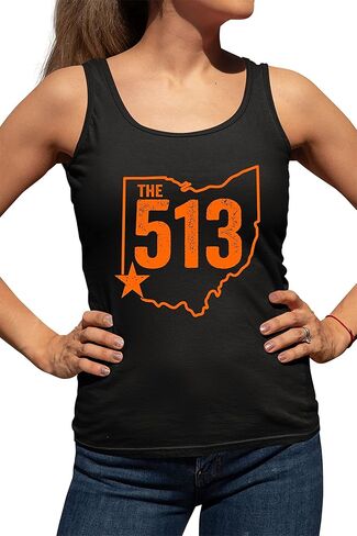 تي شيرت Go All Out للسيدات 513 City of Cincinnati Ohio Pride بدون أكمام in Kuwait