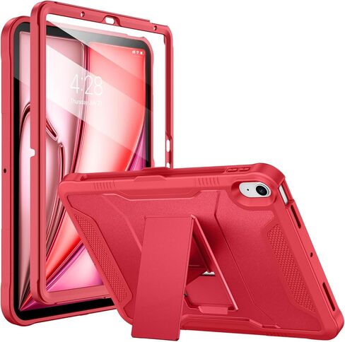 Soke Case for iPad Air 11-Inch M2, iPad Air 6th/5th/4th Generation (2024/2022/2020), with Built-in Screen Protector and Kickstand, Rugged Full Body Protective Cover for Apple Air 10.9 - Violet in Kuwait