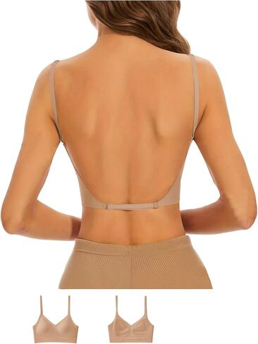 SweatyRocks حمالة صدر للنساء حمالة صدر لاسلكية بدون ظهر بدون خياطة متعددة الاتجاهات، حمالات صدر هالتر قابلة للتحويل in Saudi Arabia
