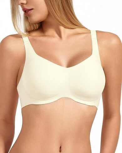 VQJ Women's Jelly Bra Ultra Soft Full Coverage Wireless, Cloud Comfort No Underwire Push Up & Lift with Full Support Bra in Saudi Arabia