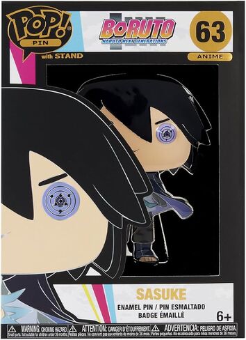 Loungefly PIN Large POP! Enamel Pin - Boruto Next Generations: Sasuke Uchiha - Boruto: Naruto Next Generations Enamel Pins - Cute Collectable Novelty Brooch - for Backpacks & Bags - Gift Idea in Saudi Arabia