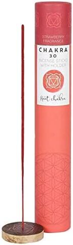 Pacific Giftware Assorted Fragrance Seven Chakra Meditation Yoga Incense Sticks with Wooden Ash Catcher 30 Sticks per Pack (Lemon Solar Plexus Chakra) in Saudi Arabia