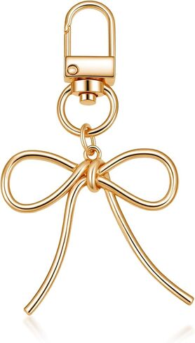 Ymapinc Gold Bow Keychain Bag Charms for Women Tote Bags, Handbags Purse Wallet Car Keys Keychain Decor with 360° Swivel Clasp in Saudi Arabia