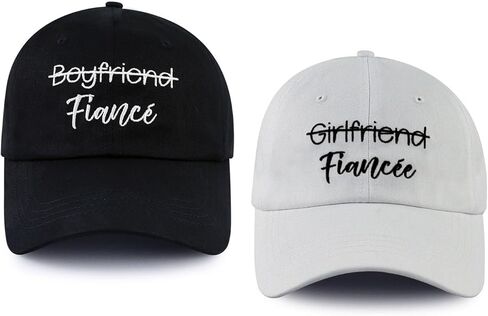 Ynbnzneng Fiance and Fiancee Hats for Men Women, Adjustable Embroidered Couples Baseball Cap in Kuwait