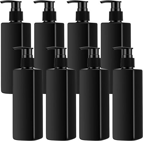 Chunful 24 Pcs Soap Dispensers Plastic Pump Bottles 8.5 oz Refillable Dishwashing Liquid Dispenser with Pump Leakproof Empty Lotion Shampoo Bottles Containers (Black) in Saudi Arabia